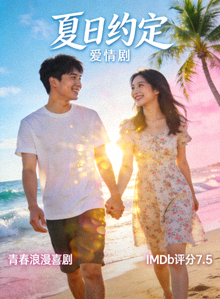 爱情剧《夏日约定》海报 - 青春浪漫喜剧，IMDb评分7.5