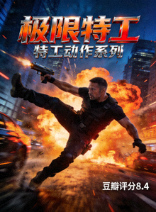 动作剧《极限特工》海报 - 特工动作系列，豆瓣评分8.4